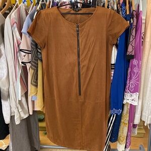 Rust Coloured Dress With Zip